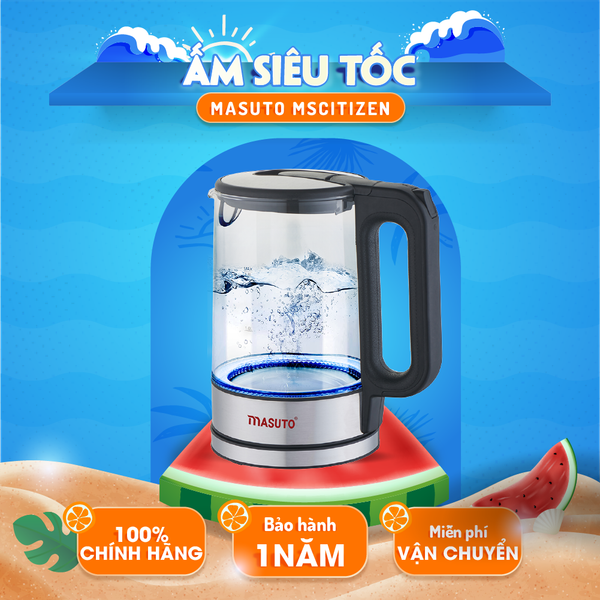 Ấm siêu tốc thủy tinh Masuto MS-Citizen18