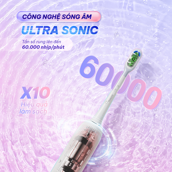 Bàn chải điện Masuto MSWaveSonic – Công nghệ chuyển động kép SonicTwist đột phá