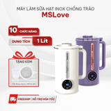 Máy làm sữa hạt Masuto MsLove - Nữ hoàng chống trào trong làng sữa hạt - Dung tích 1000ml công suất 800W