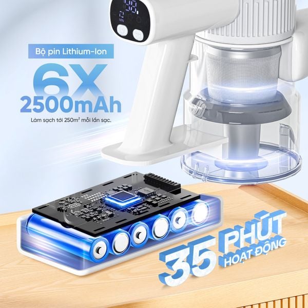 Máy hút bụi quét sàn không dây cầm tay Masuto MSClean