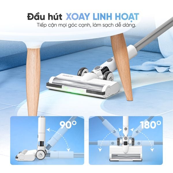 Máy hút bụi quét sàn không dây cầm tay Masuto MSClean