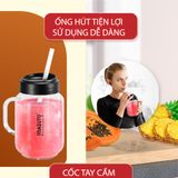 Cốc nước đa năng tay cầm kèm ống hút