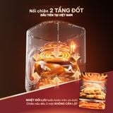 Nồi chiên không dầu MSQueen | 2 tầng đốt Trên/Dưới đối lưu không cần trở lật