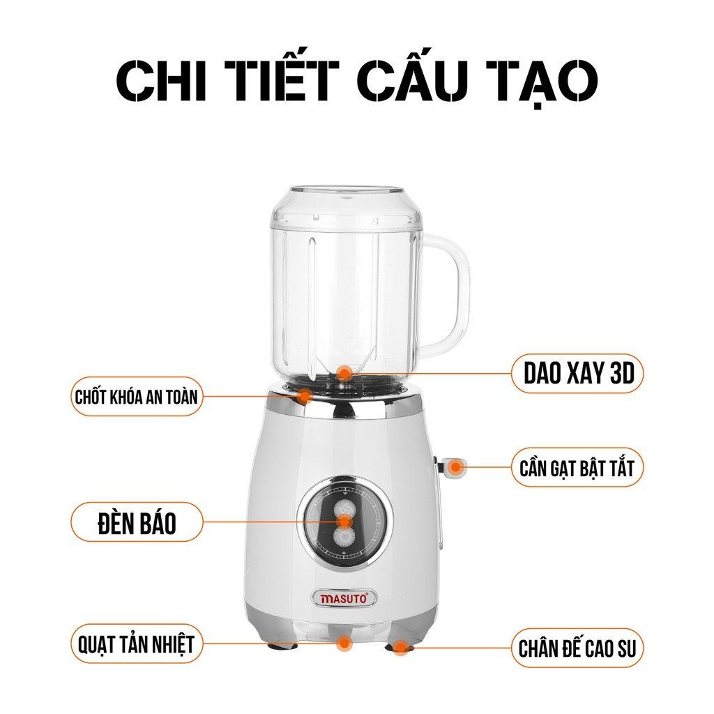 Máy xay sinh tố đa năng 4 trong 1 Osaka BL639  350W hàng cao cấp   OKBUYvn