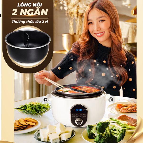 Nồi áp suất lẩu điện 2in1 đa năng 4L Masuto MSPC04