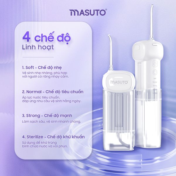 Máy tăm nước gấp gọn khử khuẩn UVC - MSUVFlosser