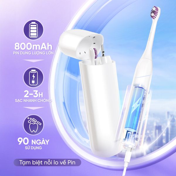 Bàn chải điện Masuto Hyper UVSonic - 5 đầu bàn chải