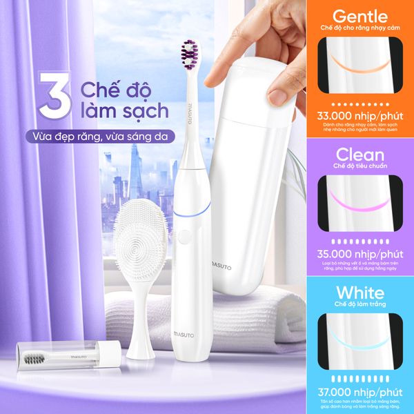 Bàn chải điện Masuto Hyper UVSonic - 5 đầu bàn chải