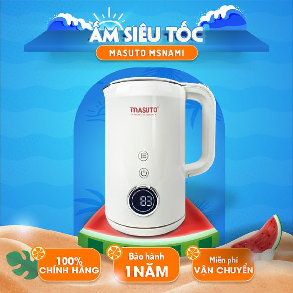 Ấm siêu tốc 2 lớp chống bỏng Masuto MSNami