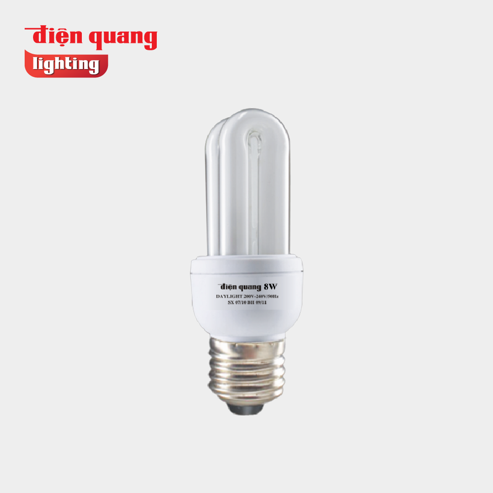 Đèn Compact CSN Điện Quang ĐQ-CFL-2U-T4-8W-DL-E27