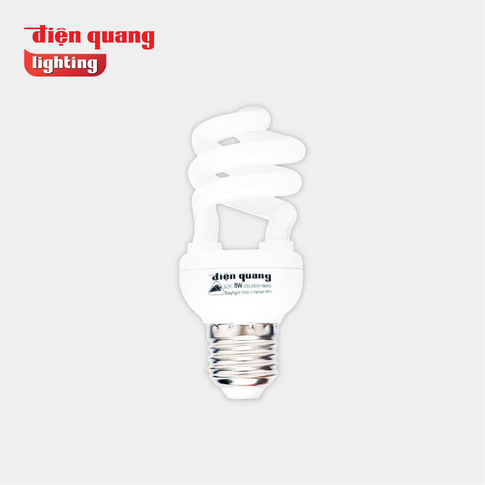 Đèn Compact xoắn Điện Quang ĐQ-SPL-T3-8W-DL-E27