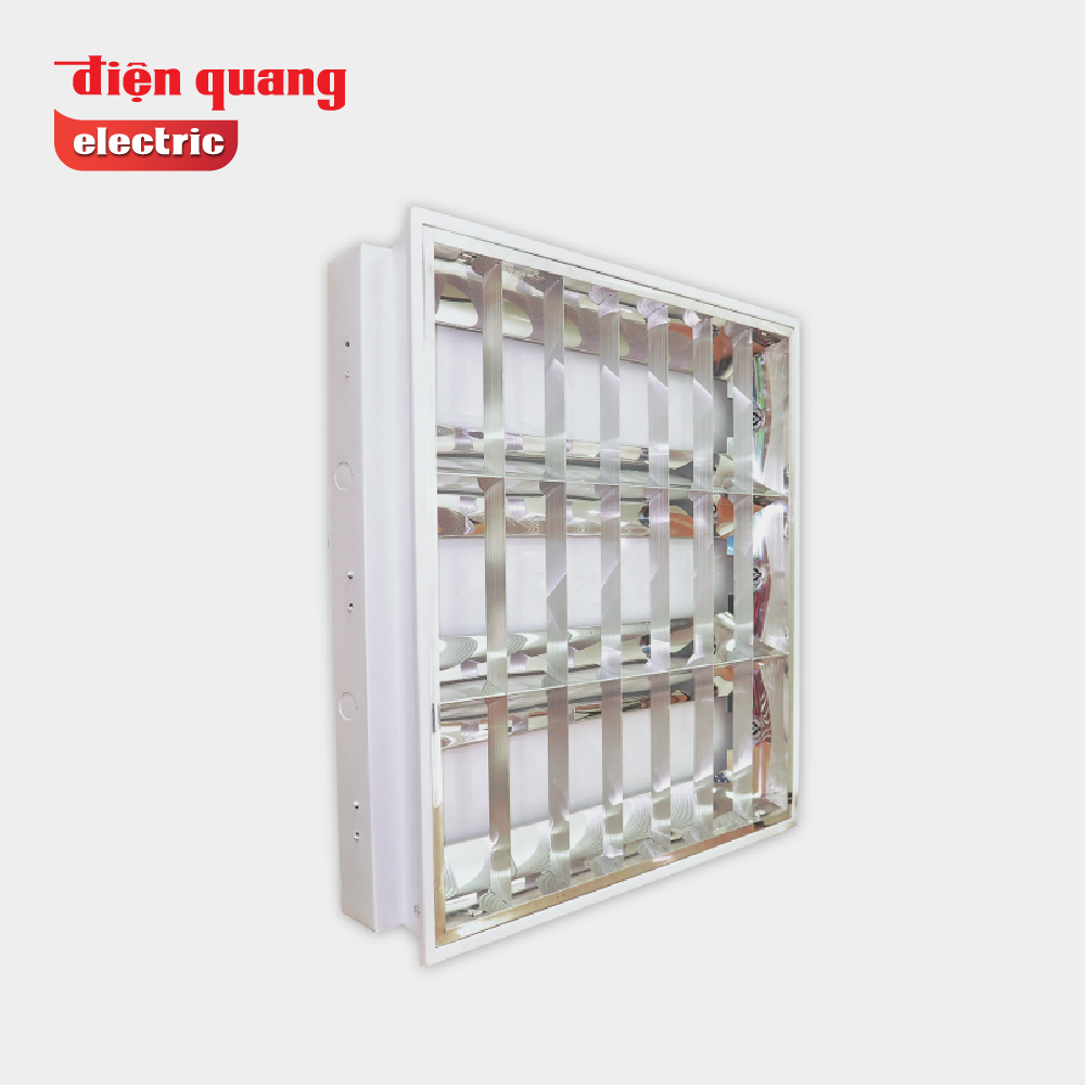 Bộ máng âm trần Điện Quang ĐQ RF01 418GASI ( chóa nhôm 0.6m bốn dùng ballast từ )