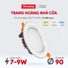 Bộ đèn LED Downlight Điện Quang ĐQ LRD17 CS S90 (viền bạc, Ø90, đổi màu, bầu kín)