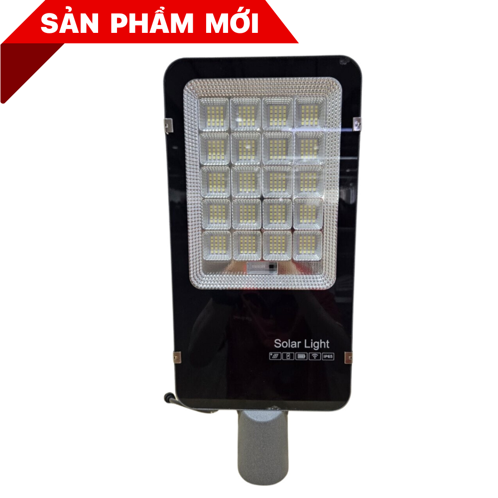Bộ Đèn Đường Led Solar Năng Lượng Mặt Trời 300W/ 400W Siêu Sáng ECO SCD03 6500K (Ánh Sáng Trắng, Thân Nhôm, IP65, tấm pin rời)