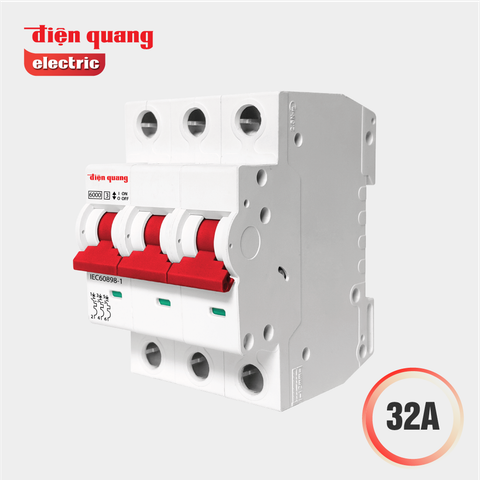 Cầu dao tự động, an toàn Điện Quang 3 cực, 6KA (32A, 40A, 50A, 63A)