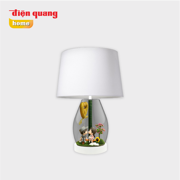 Đèn thủy tinh trang trí Điện Quang ĐQ DCL14 WW ( thân hình bầu, trái tim vàng, bóng LED, Ánh sáng vàng )
