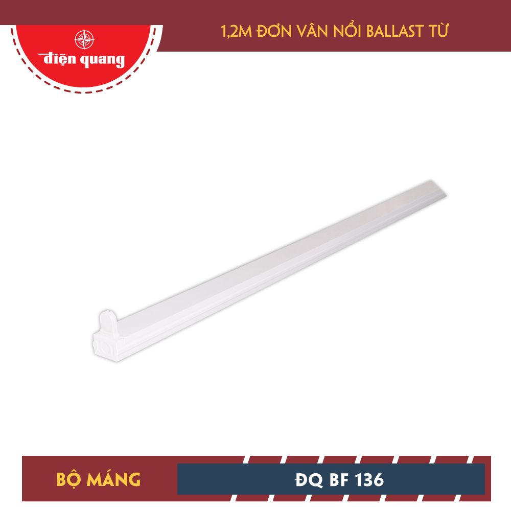 Bộ máng dân dụng Điện Quang ĐQ BF 136 ( 1.2m đơn vân nổi ballast từ )