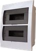 Tủ Điện Âm Tường Điện Quang ĐQ EBIW 16/24M WBR (Mặt nhựa đế nhựa, 16 – 24 module, nắp nâu khói trong)