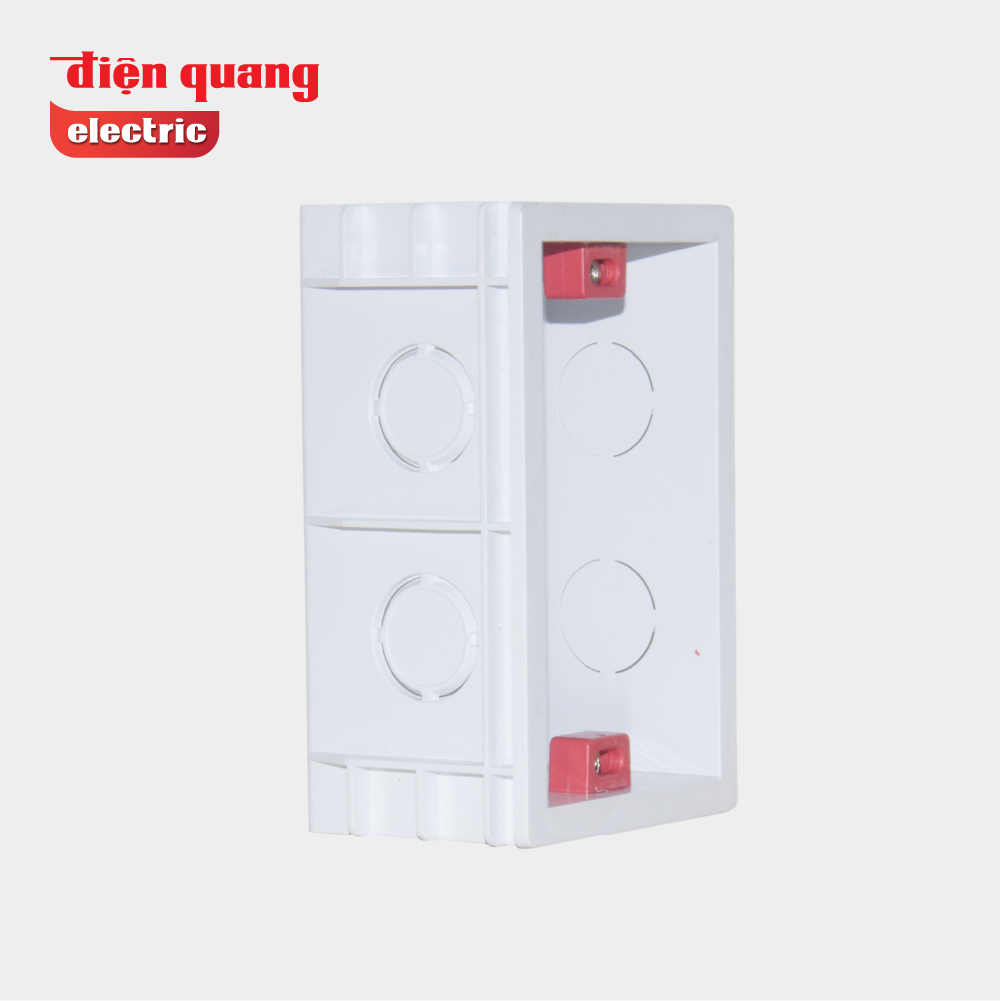 Set 2 Hộp đế âm tường DQHome ĐQ IW1 BB WR ( màu trắng đỏ )