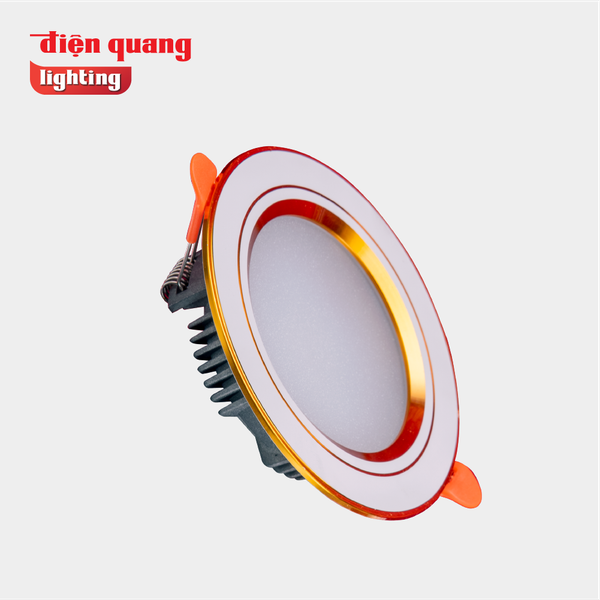Bộ đèn LED Downlight Điện Quang ĐQ LRD17 09865 S90 V02 (9W, viền bạc, Ø90, Ánh sáng trắng, bầu kín)