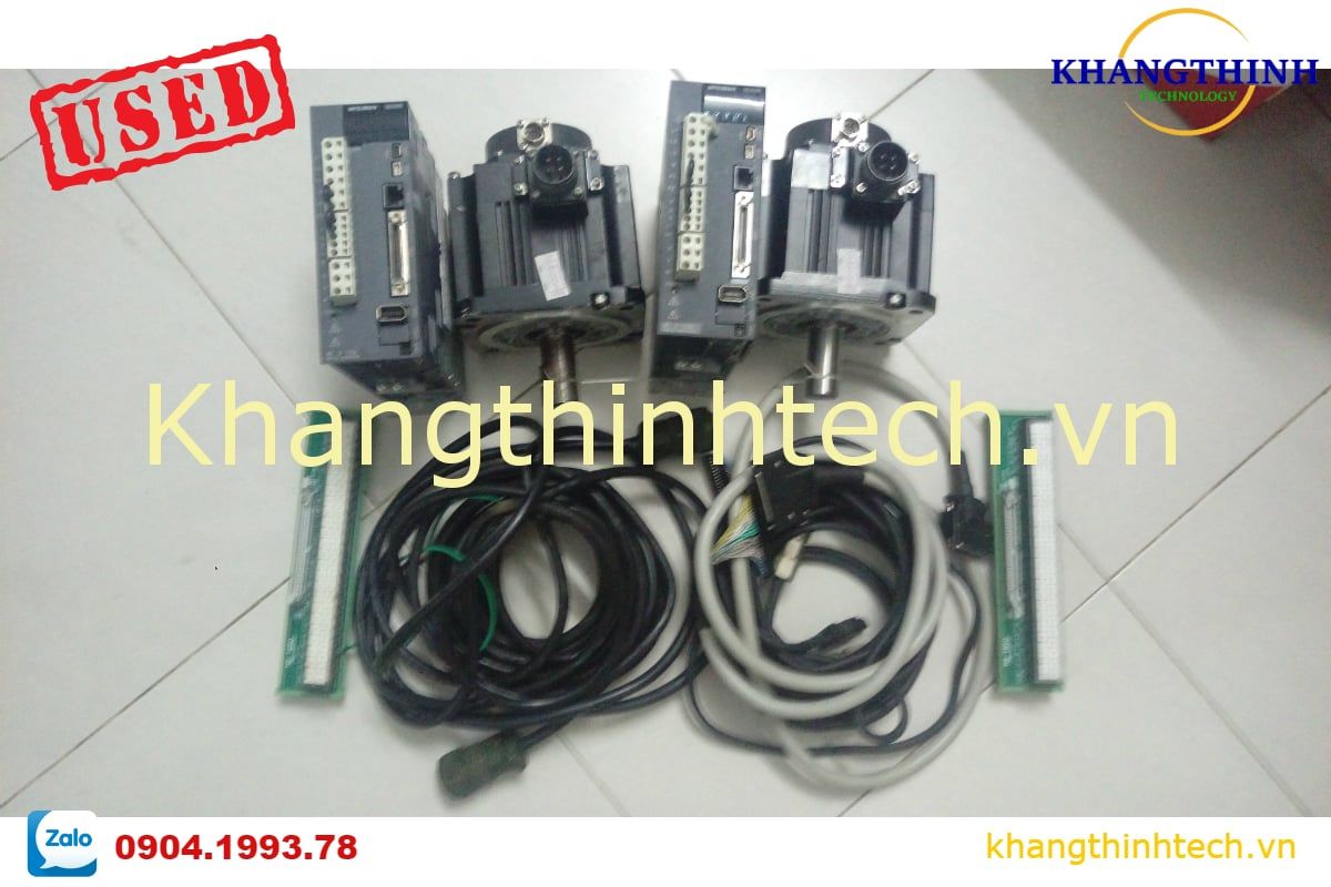 MR-J3-100A + HF-SP102 BỘ SERVO MR-J3 MITSUBISHI 1KW CŨ