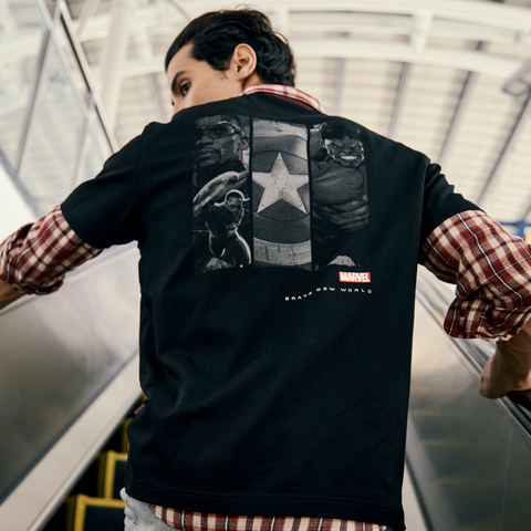 Áo Thun Nam ICONDENIM Marvel Captain Brave New World
