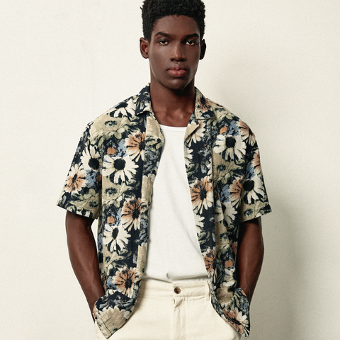 Áo Sơ Mi Nam Cuban ICONDENIM Floral Pattern