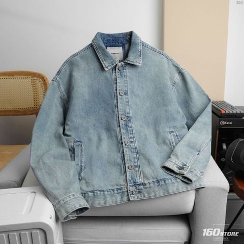 Áo Khoác Nam Jacket Denim Light Blue Form Loose