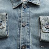 Áo Khoác Nam Jacket Denim Light Blue Form Loose