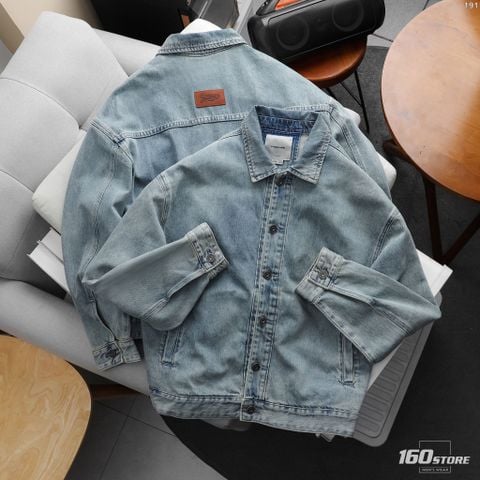 Áo Khoác Nam Jacket Denim Light Blue Form Loose