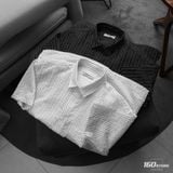 Áo Sơ Mi Nam Tay Ngắn Crinkle Stripe Form Boxy