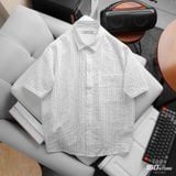 Áo Sơ Mi Nam Tay Ngắn Crinkle Stripe Form Boxy