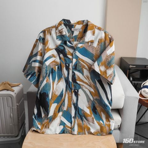 Áo Sơmi Nam Cuban Floral Linen Shirt For Summer Form Relaxed