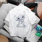 Áo Thun Nam Hoạ Tiết Disney Stitch Alien Play Form Boxy