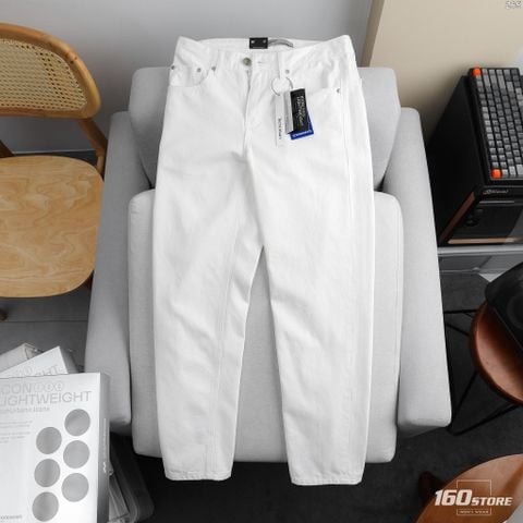 Quần Jean Nam Ống Suông Siêu Nhẹ ICON105 Lightweight Offwhite Form Straight