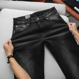 Quần Jeans ICONDENIM Black SlimFit With Contrast Rivets