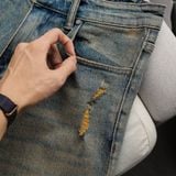 Quần Jean ICONDENIM - Brown Faded With Ripped Detail