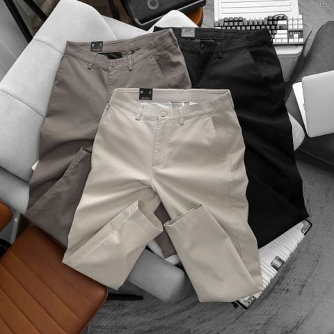 Quần Kaki Nam ICONDENIM Fundamental Xếp 3 Cái