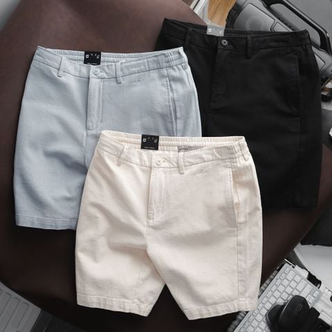 Quần Short Linen Nam ICONDENIM Lưng Thun