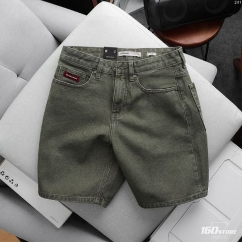 Quần Short Jean Nam ICONDENIM Moss Sage Tint Wash Form Baggy