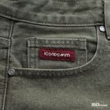 Quần Short Jean Nam ICONDENIM Moss Sage Tint Wash Form Baggy