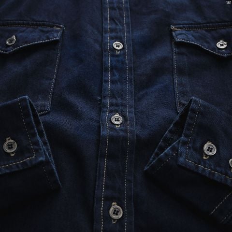 Áo Sơ Mi Nam Tay Dài ICONDENIM Indigo Darkblue