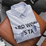 Áo Sơ Mi Nam Oxford Tay Dài ICONDENIM Hard Work