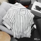 Áo Sơmi Cuban Nam ICONDENIM Dệt Lưới Họa Tiết Sọc
