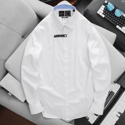 Áo Sơ Mi Nam Bamboo ICONDENIM Regular - Semi Spread Xanh - Đen - Trắng