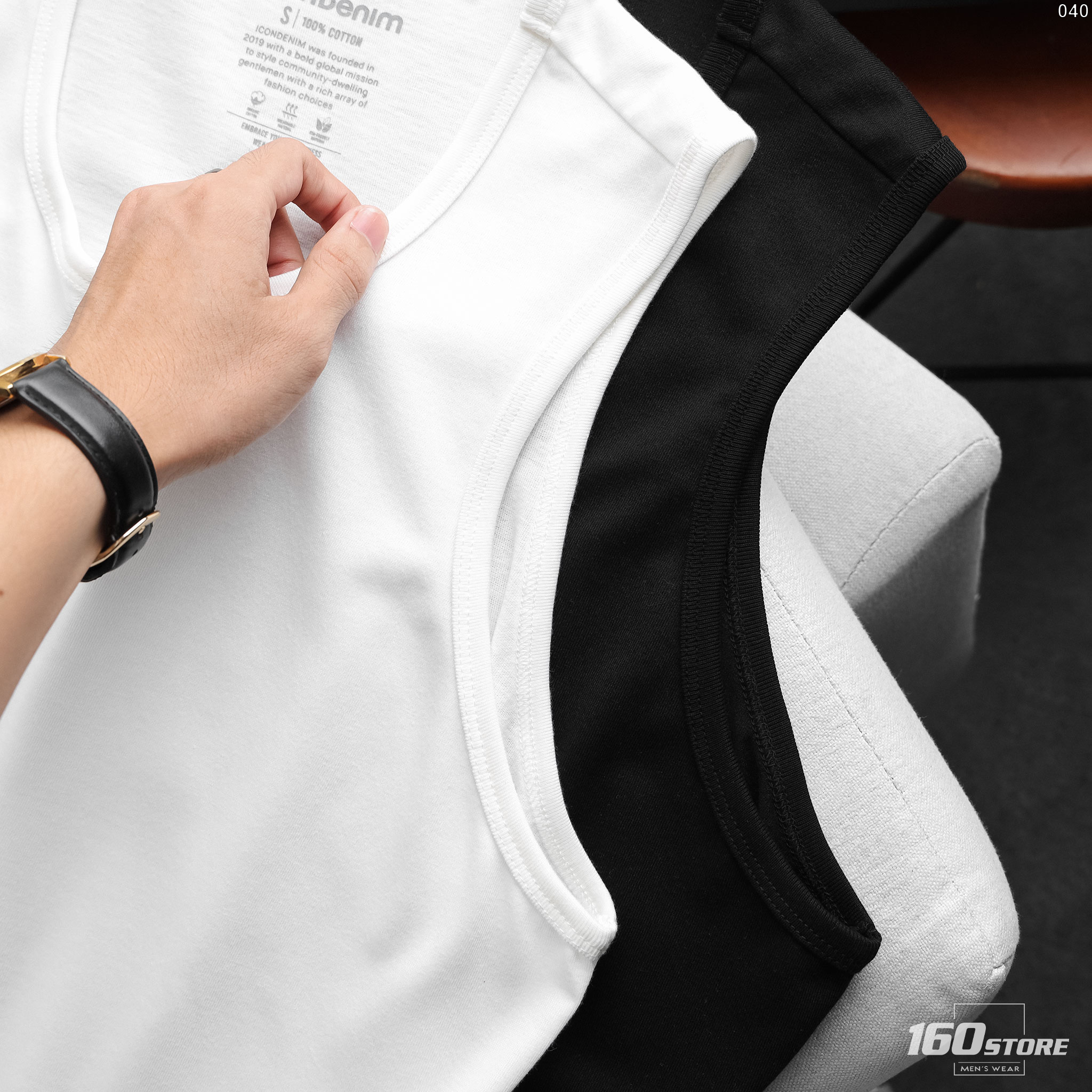 Áo Tank Top Nam Sticker ID Form Regular