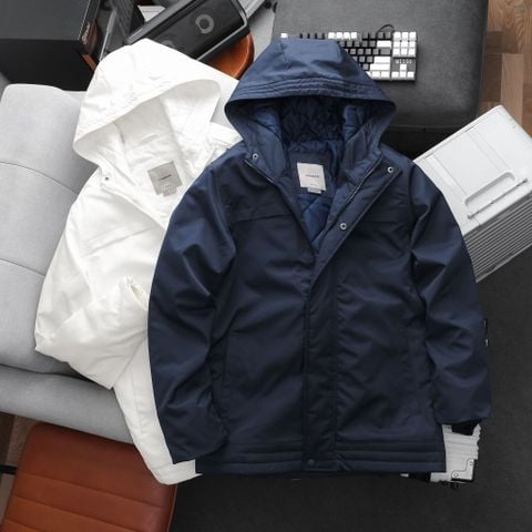 Áo Khoác Nam Chần Bông ICONDENIM Twill Hooded Zip
