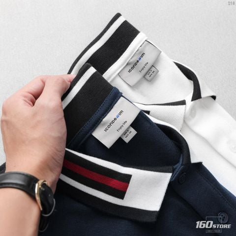 Áo Polo Nam ICONDENIM Elegant Stripe Collar
