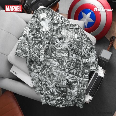 Áo Sơ Mi Nam Cuban ICONDENIM ft MARVEL ART COMIC