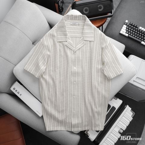 Áo Sơ Mi Cuban Nam ICONDENIM Jacquard Stripes